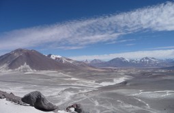 Vista do refugio Atacama ao norte